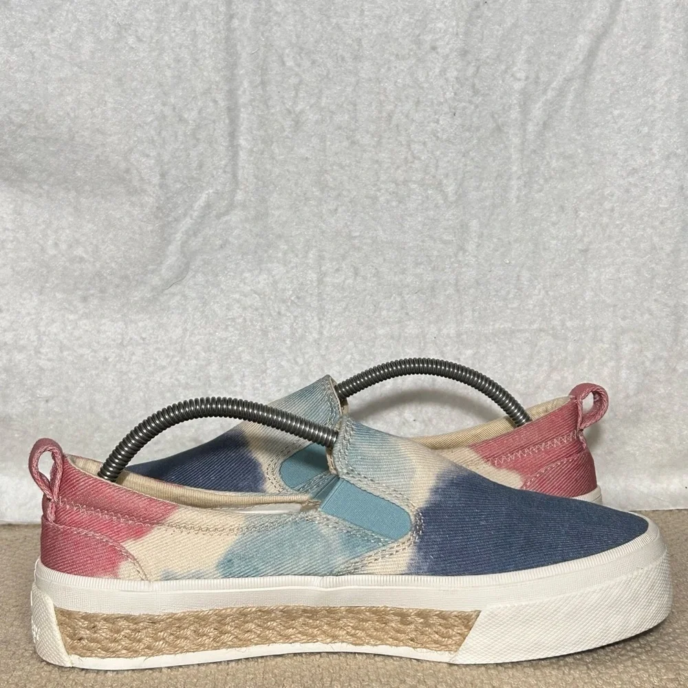 Sperry Womens Crest Twin Gore Tie Dye Casual Canvas SlipOn Sneakers Shoes SZ 8.5